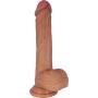 The Firefighter by FUKENA - Realistic Dual Density Silicone Dildo, 6.75 Inches Insertable (Light Skin with Colored Glans)