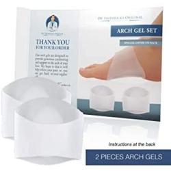 Dr. Frederick’s Original Arch Support Shoe Insert Gel Set - 2 Pieces - Soft Gel Sleeves for Plantar Fasciitis Support & Flat Foot Support - Pain Relief - Men & Women - Large - W8-14 | M6-13