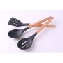 Kitchenware Set, 11 Piece Silicone Cooking Sets Wooden Handle Set Cooking Turner Clamps For Nonstick Cookware