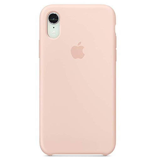 Anti-Drop iPhone XR(6.1Inch) Liquid Silicone Gel Case, TOSHIELD Soft Microfiber Cloth Lining Cushion for iPhone XR- Retail Package (Pink Sand)