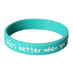 Reminderband Silicone Wristbands - 100 Pack - Personalized Customizable Rubber Bracelets - Customized for Motivation, Events, Gifts, Support, Causes, Fundraisers, Awareness - Men, Women