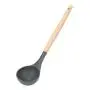 graroiC Wood Handle Silicone Kitchenware Spatula Non-stick Cooking Utensils (Spoon)