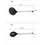 JunbosiKitchenware Silicone Kitchenware 12 Piece Set Stainless Steel Handle Anti-Scalding Cooking Spoon Shovel Set Household Kitchenware,Black