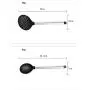 JunbosiKitchenware Silicone Kitchenware 12 Piece Set Stainless Steel Handle Anti-Scalding Cooking Spoon Shovel Set Household Kitchenware,Black