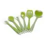 LDGR Pancake Spatula Silicone Kitchenware Set 6 Pieces Non-Stick Cooking Shovel Spoon Translucent Silicone Kitchenware (Size : 6-Piece)