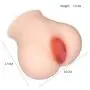 3D Realistic Artificial Toys for Male with 2 Entries Cup Soft Silicone,Soft Lifelike Silicone Dolls Mens Male Adult Toys, Best Men Gift Silicone Couples Toys,T-Shirt Underwear