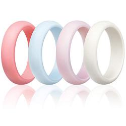 Egnaro Silicone Wedding Ring for Women, Womens Rubber Engagement Ring, Multiple Pack, Great Replacement