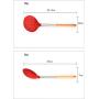 JunbosiKitchenware Silicone Kitchenware 11 Piece Set Wooden Handle Nonstick Cookware Shovel Spoon More Presser Potato Spaghetti Claw,Red