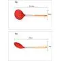 JunbosiKitchenware Silicone Kitchenware 11 Piece Set Wooden Handle Nonstick Cookware Shovel Spoon More Presser Potato Spaghetti Claw,Red