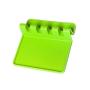 BESTONZON Kitchen Utensil Rest Mat Heat Resistant Ladle Fork Mat Silicone Spoon Rest Kitchenware Drying Mat (Green)