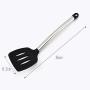ZNN Silicone Kitchenware 8 Piece Advanced Heat Resistant Food Grade and Stainless Steel Non Stick Cooking Chopper Super Soft Belt Professional Kitchen Rack Black