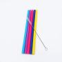 Reusable Silicone Drinking Straws - Straight and Flexible - Set of 5 - BPA Free - Free Cleaning Brush Included - Work with 20 or 30oz Yeti/Bubba Tumbler - Safe for Children and Toddlers