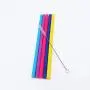 Reusable Silicone Drinking Straws - Straight and Flexible - Set of 5 - BPA Free - Free Cleaning Brush Included - Work with 20 or 30oz Yeti/Bubba Tumbler - Safe for Children and Toddlers