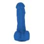 Lickerlish Lucky 6.5" Premium Silicone Dildo Blue with Suction Cup, 13 Ounce