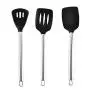 Hjyi Silicone Kitchen Cooking High temperature resistant silicone kitchenware stainless steel tube handle silicone spatula Hedge powder grip (set of 8 pieces)