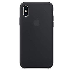 Anti-Drop iPhone X/10 (5.8Inch) Liquid Silicone Gel Case, TOSHIELD Soft Microfiber Cloth Lining Cushion for iPhone 10 (Black)