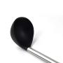 Kitchen Utensil Set,8Pcs Stainless Steel Cooking Tools Nonstick Non-Scratch Heat Resistant Silicone Kitchenware Set - Black