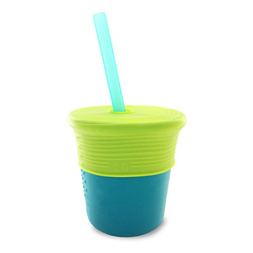 Silicone Straw Cup - Teal