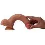 Double Layered Silicone Dildo, G Spot Hyper Realistic Premium Penis Sex Toy with Suction Cup, Insertable 5.3 inches/Width 1.4 inches-Size: S