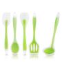 Metropoliten Kitchenware Sets, Silicone Kitchen Utensil Set 5 Pcs Non-Stick Pan Kitchen Tools Cookware SetGreen