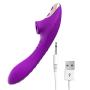 Wytinug Toy 9 Speed Silicone Suckǐng Vibe Clǐtorǐal G Spotter Dillo Suc-ker Mssager Rechargeable for Women