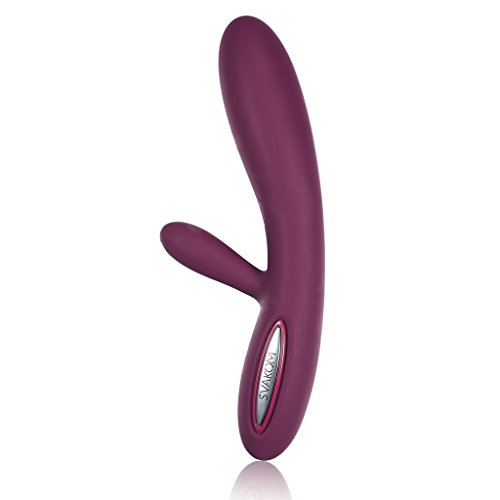 SVAKOM Rechargeable Vibrators Lucas Sex Toys Long Lasting Waterproof Dual Action G-Spot Clitoral Vibrator Multi Speed Sexy Wand Massager Adult Toys for Women (Violet)