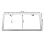 SunplusTrade 2 Stainless Steel Polish Mirror License Plate Frame + Chrome Screw Caps (Silver)
