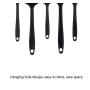 5 Sets of Shovel Spoon Silicone Kitchenware One-piece Molding Silicone Spatula Brush Set Color,black