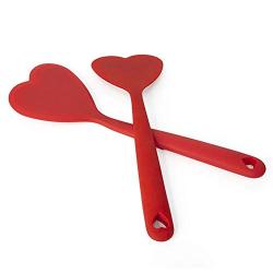 Kitchen Utensils Pink With Best Design, Silicone Spoon Heart Shaped Wood Utensil Soup Kitchenware Bakeware - Fackelmann Spoon, Metal Cooking Spoon, Food Spatula, Spoons Wooden, Spoon Kid