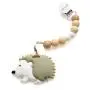 Modern Pacifier Clip for Baby - 100% BPA Free Silicone Beads (Natural) Binky Holder for Newborn - Infant Baby Shower Gift - Universal fit MAM - Philips Avent