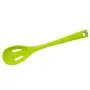 100% BFA Free 11.8" Inch Silicone Folia Slotted Spoon Kitchenware Utensil, Tempeature range -58°F to 482°F, Dishwasher Safe, Green