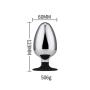 LLFX Large Anàl Plug Solid Metal with Silicone Base Anàl Expansion Toys Backpack