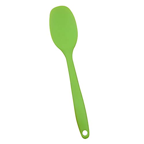 KBWL Spatula Soup Spoon Kitchenware Silicone Kitchen Bakeware Utensil Spoons And Scoop Cooking Tools Silicone Spoon 21 cm Green