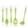 JunbosiKitchenware Kitchenware Set of 5 Non-Stick Kitchen Tools Cooking Shovel Spoons Translucent Silicone Kitchenware