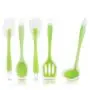 JunbosiKitchenware Kitchenware Set of 5 Non-Stick Kitchen Tools Cooking Shovel Spoons Translucent Silicone Kitchenware