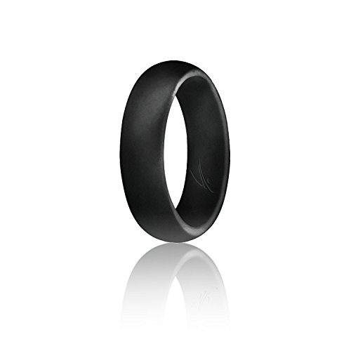 ROQ Silicone Wedding Ring for Women, Affordable Silicone Rubber Wedding Bands, 7 Packs, 4 Pack & Singles - Glitters & Metallic - Rose Gold, Silver, Pink, Black, Blue