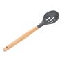 Runshiwan Wood Handle Silicone Kitchenware Non-stick Cook Utensils (Leakage Spoon)