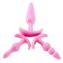 KM52- Personal Games Massager for Women&Men Couples Lover，6 Pcs Set Silicone Anales B~UT@T Plugs kit Set Trainer Toys (Pink)