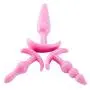 KM52- Personal Games Massager for Women&Men Couples Lover，6 Pcs Set Silicone Anales B~UT@T Plugs kit Set Trainer Toys (Pink)