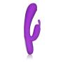 CalExotics Embrace Massaging G-Rabbit - Waterproof Vibrator Toys for Couples - Adult Sex Clitoral G Spot Massager - Purple