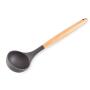 Silicone Cooking Utensils, 9pcs Nonstick Kitchenware with Wooden Handle for Home Restaurant Hotel Grey