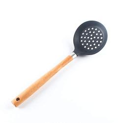 Hjyi Silicone Kitchen Wooden handle silicone kitchenware set silicone spatula spoon spoonful frying shovel 8-piece set