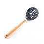 Hjyi Silicone Kitchen Wooden handle silicone kitchenware set silicone spatula spoon spoonful frying shovel 8-piece set