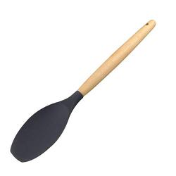 Holarose 9-Piece Set of Silicone Handle with Wooden Handle Non-Stick Silicone Shovel Spoon Set Kitchen Silicone Kitchenware Set