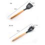 HUShjsd Silicone Kitchenware Set 8 With Wooden Handle, Non-stick Kitchen Shovel Spoon, Kitchen Tool Set，Baking And Mixing - Ergonomic Flexible Silicone Spatula