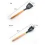 HUShjsd Silicone Kitchenware Set 8 With Wooden Handle, Non-stick Kitchen Shovel Spoon, Kitchen Tool Set，Baking And Mixing - Ergonomic Flexible Silicone Spatula