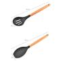 SKYyao Kitchen utensil set Non-stick spatula spoon utensils wooden handle kitchenware 9-piece set kitchen tools silicone