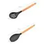 SKYyao Kitchen utensil set Non-stick spatula spoon utensils wooden handle kitchenware 9-piece set kitchen tools silicone