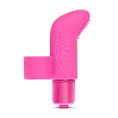 7 Vibrating Functions Textured Platinum Silicone Finger Vibrator - Removable Waterproof Bullet ? - 3-in-1 Sex Toy - Sex Toy for Women - Sex Toy for Couples (Pink)