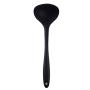 Eleusine 4 Piece Silicone Kitchenware Cooking Spoon Spatula Scoop Rice Spoon Set Kitchen Tool （Black）
